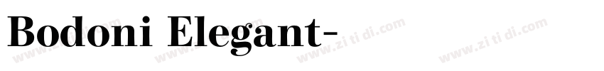 Bodoni Elegant字体转换